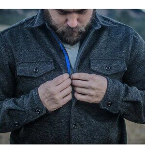 Edgevale North Coast Shirt Jacket Wool Blend Shacket Cabincore Huckberry sz S